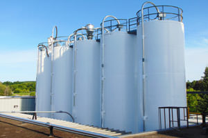 repainted industrial silo farm in Whitby ON