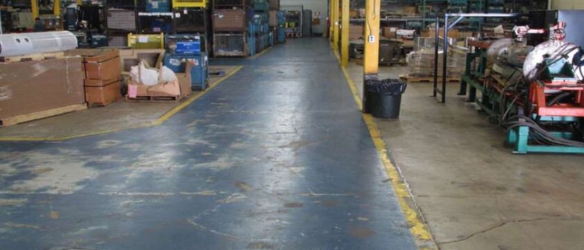 Floor Line & Markings Painting Project 1, BEFORE