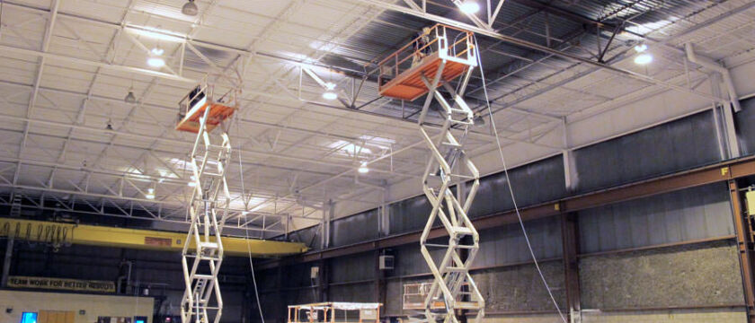 Metal Ceiling Spray Painting Project, IN PROGRESS