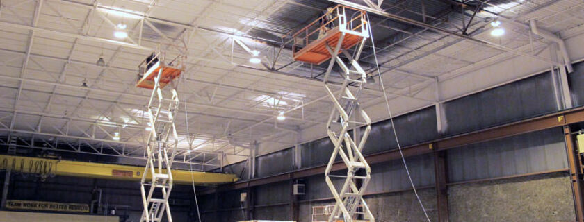 Metal Ceiling Spray Painting Project, IN PROGRESS