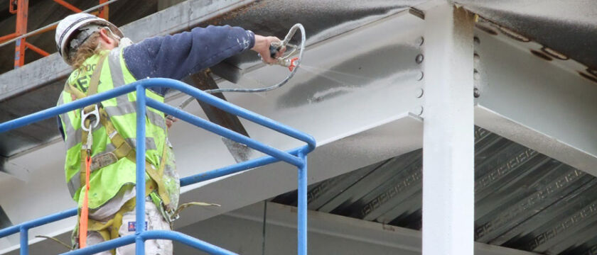 Spraying Intumescent Paint